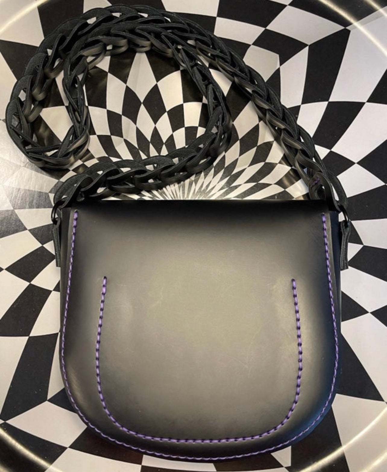 Ghost themed hand sewn saddle bag! Spooky edition