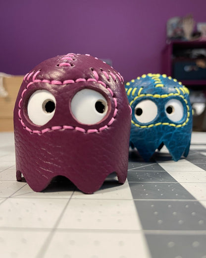 Handmade novelty leather ghosts! PAC blinky man