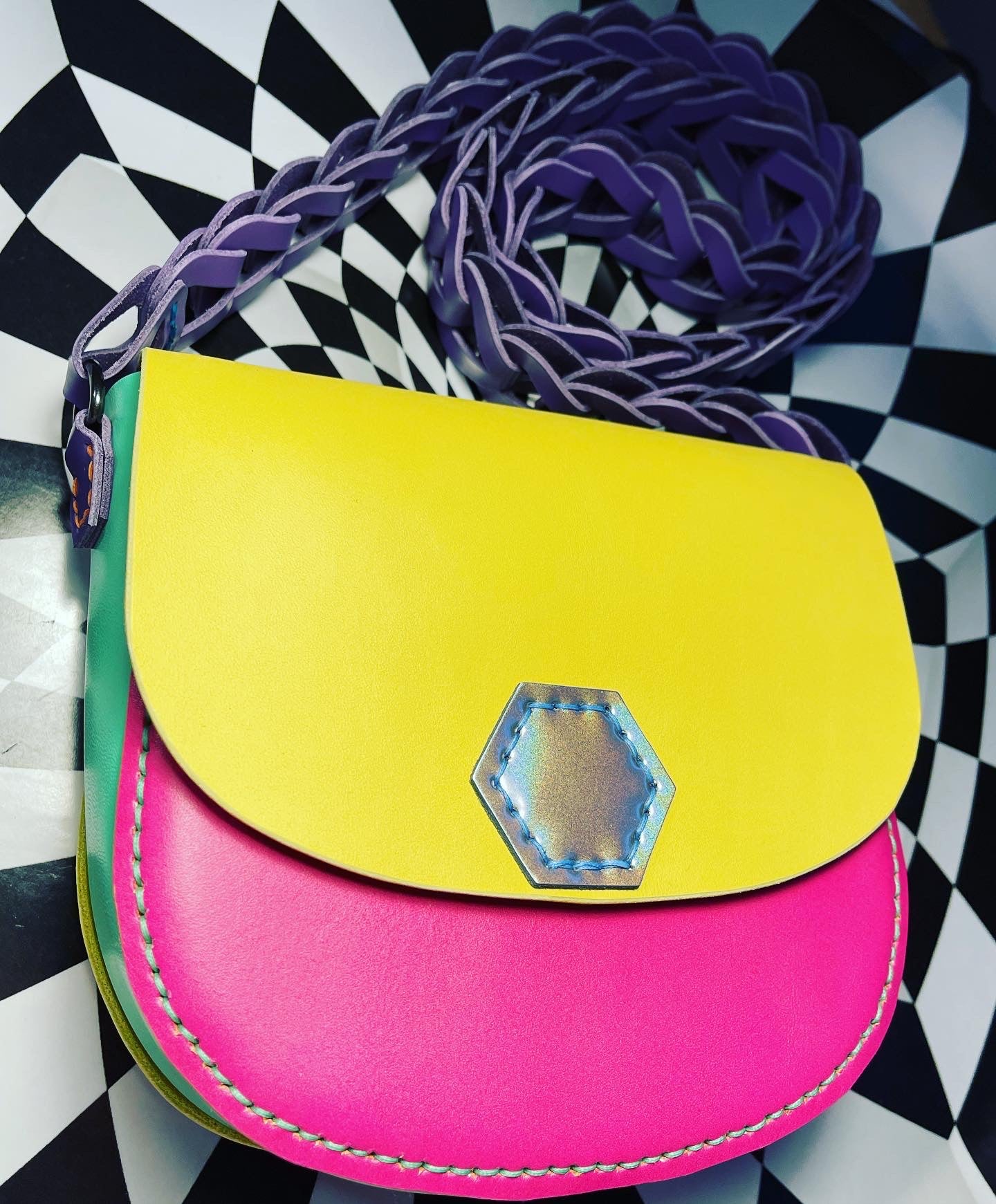 Jem colorblock saddle bag!