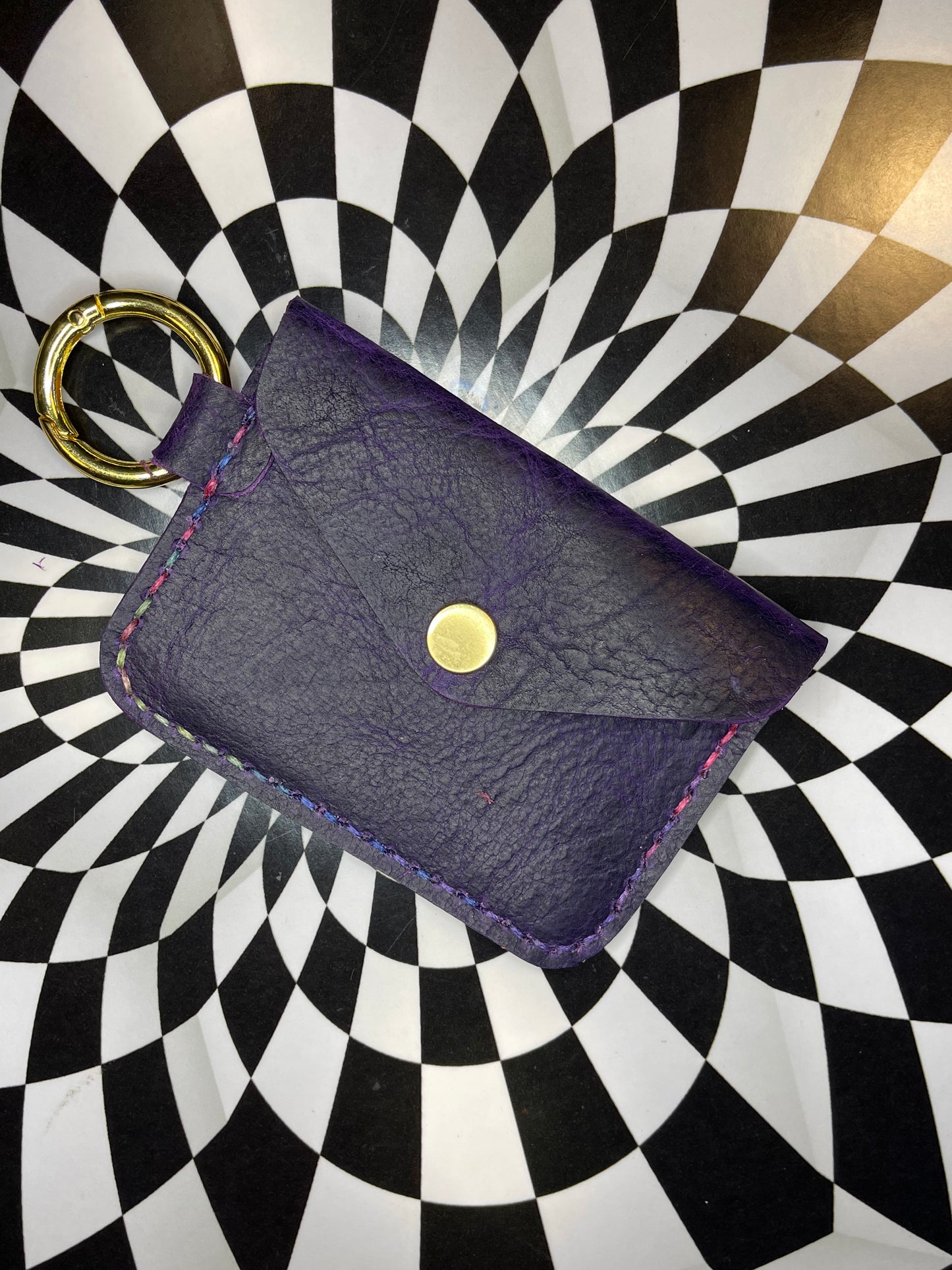 Lilia slim key ring card case/ unisex wallet!